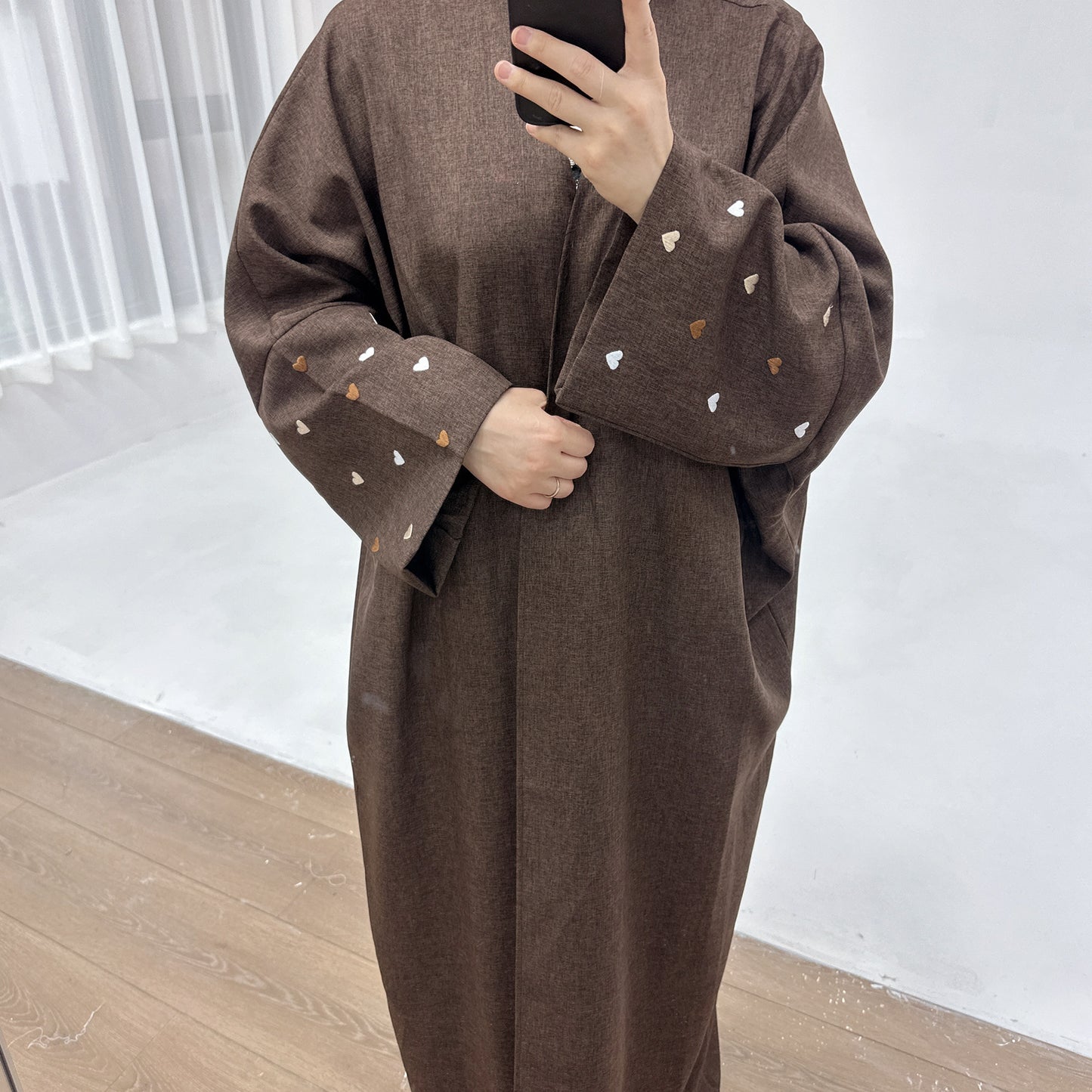 Love Embroidered DUBAI Turkish Elegant Cardigan Robe