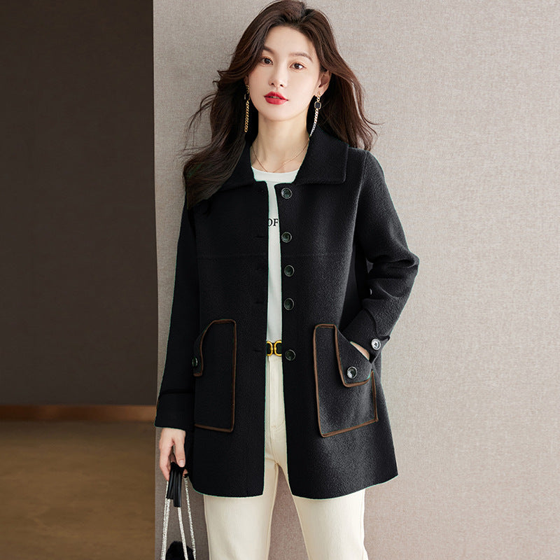 Autumn And Winter Plus Size Women's Woolen Coat