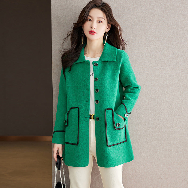 Autumn And Winter Plus Size Women's Woolen Coat