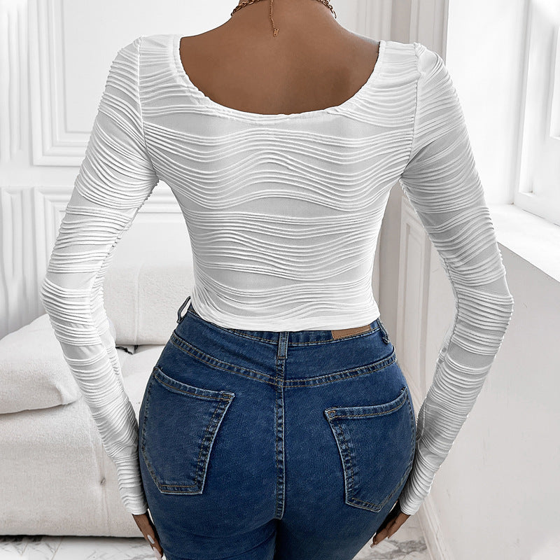 Women's Long-sleeved Slim-fit Bottoming Shirt