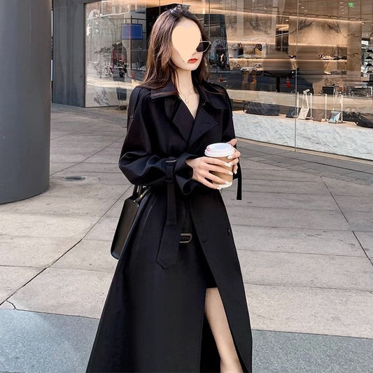 New Mid-length Small Below The Knee Slimming Loose Trench Coat Women