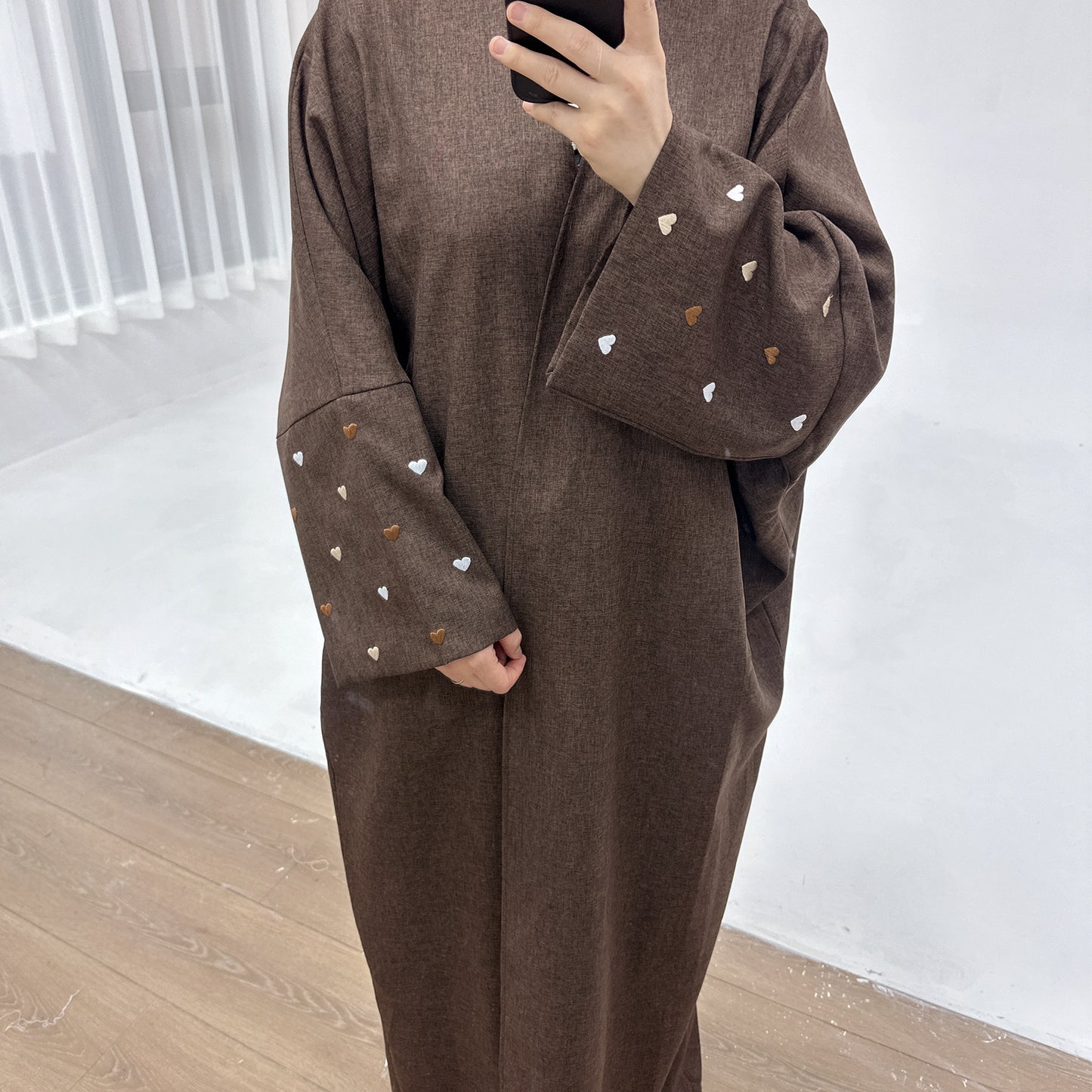 Love Embroidered DUBAI Turkish Elegant Cardigan Robe