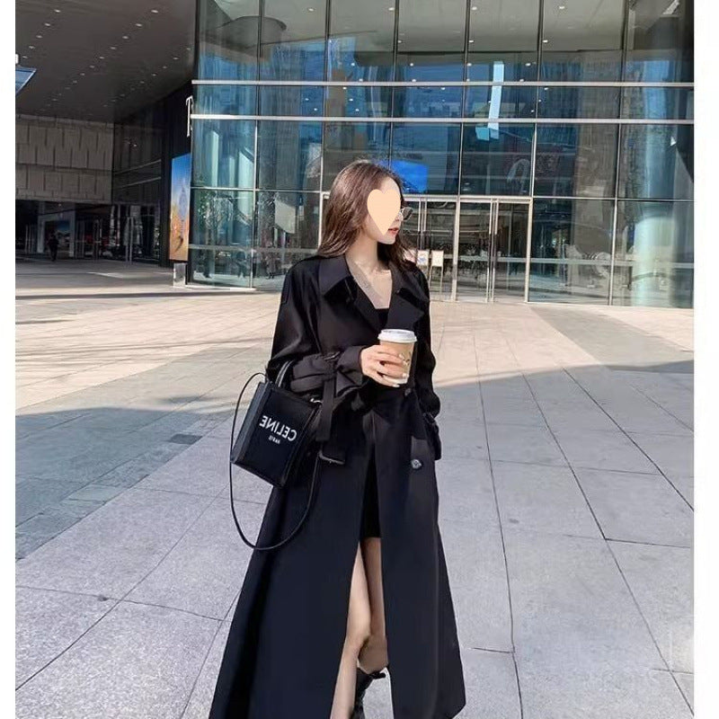 New Mid-length Small Below The Knee Slimming Loose Trench Coat Women