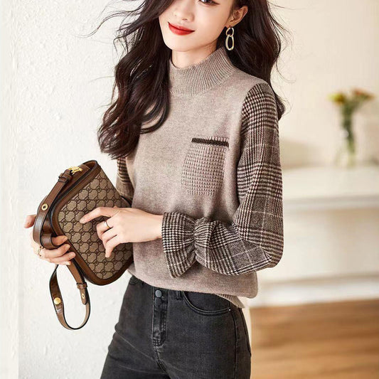 Women's Half Turtleneck Knitted Sweater