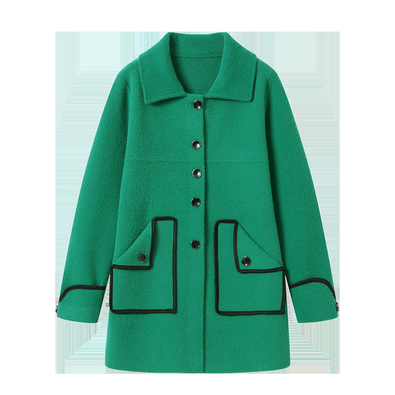 Autumn And Winter Plus Size Women's Woolen Coat