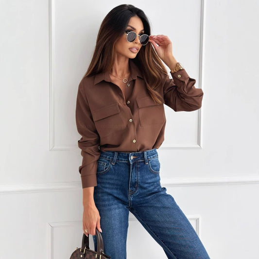 Button Fashion Casual Shirt For Women