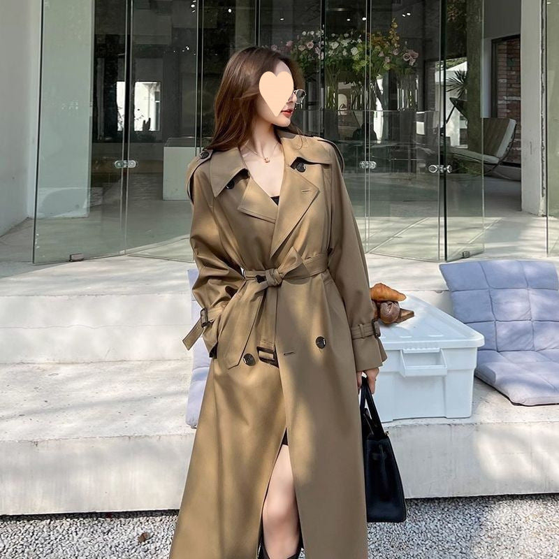 New Mid-length Small Below The Knee Slimming Loose Trench Coat Women